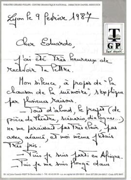 Comentarios de Daniel a Eduardo Carrasco sobre La Canción de La Memoria