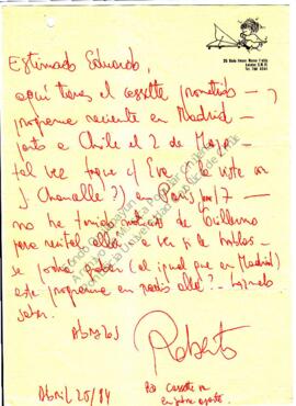 Roberto Bravo sobre envío de casete