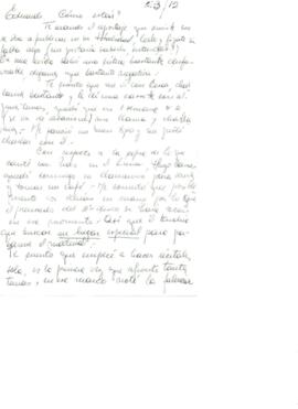 Comentarios de Patricia Andrade a Eduardo Carrasco acerca de su camino artístico