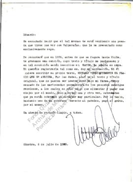 Comentarios sobre plagio y derechos de autor por la canción “Escenas del olvido en Valparaíso” de...