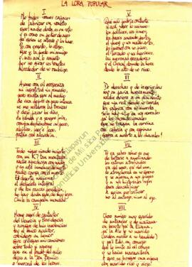 Soneto “La Lora Popular”