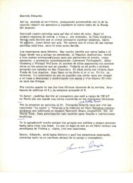 Notificación de envío de texto de La Ronda del Ausente de Fernando Alegría