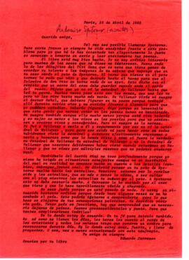 Comentarios de Eduardo Carrasco a Radomiro Spotorno sobre libro La Revolución y las Estrellas