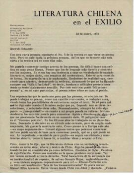 Comentarios de Fernando Alegría sobre poesía y literatura