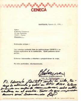Lista de publicaciones CENECA