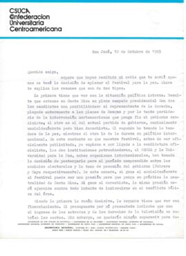 Información de Andrés Opazo sobre cambio de fecha del festival en Costa Rica