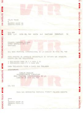 Informativo sobre orquesta del Festival Internacional de Viña del Mar