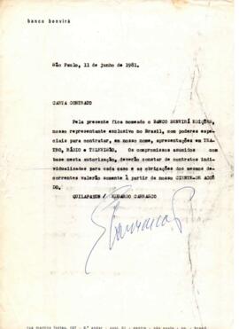 Contrato entre Banco Benvirá Ediciones y Quilapayún