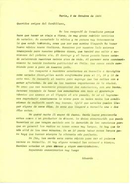 Comentarios de Eduardo Carrasco a Grupo Cordillera sobre estilo de música y conciertos