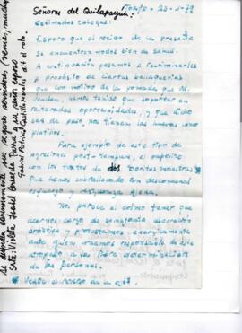Comentarios de Isabel Parra a Quilapayún sobre Tokio