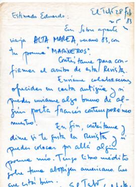 Envío de revista de Jonás a Eduardo Carrasco