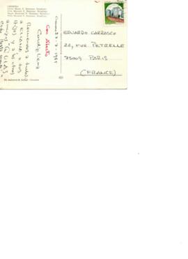 Postal de Cardieliena a Eduardo Carrasco