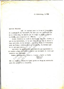Comentarios sobre envío de formulario de inscripción de “Allende” por Gustavo Becerra