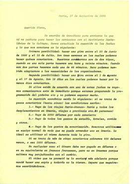 Comentarios de Eduardo Carrasco a Elena sobre gira por Grecia