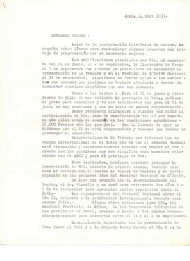 Solicitud de Homero a Eduardo Carrasco de no postergar conciertos en Italia